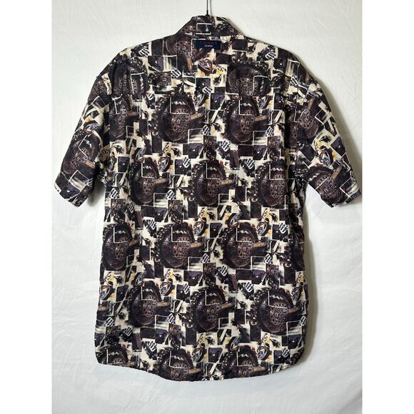 Tommy Jeans Vintage Men's Motocross Dirt Bike Print Button Up Shirt, Size M - Picture 3 of 3